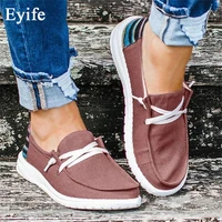 women casual loafers 2021 spring new slip on ladies comfortable canvas shoes home outdoor running lace up trendy sneakers