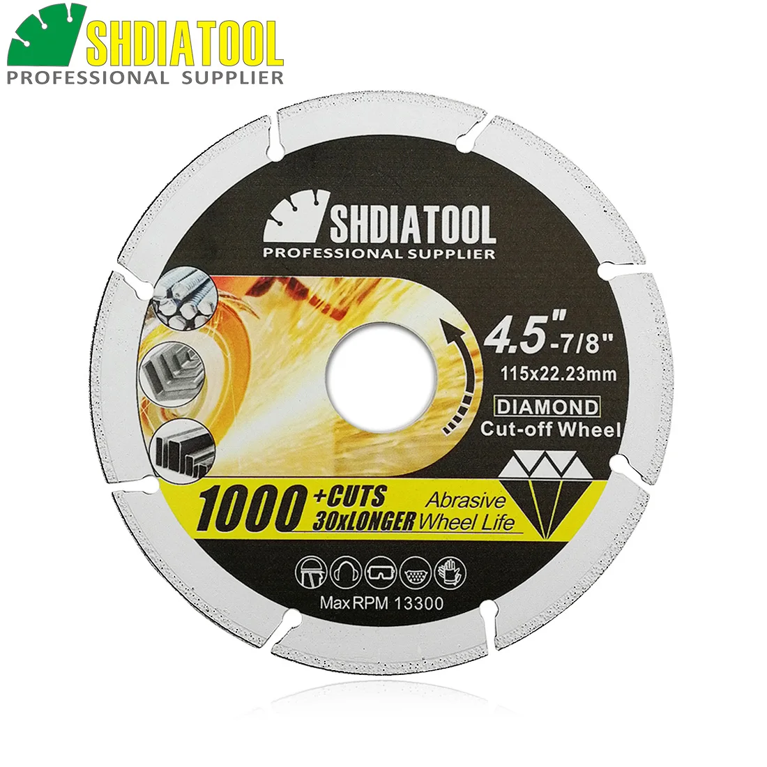 SHDIATOOL 1 шт. 3 ''/4''/4 5 ''/ 5'' вакуумная пайка алмазные металлические