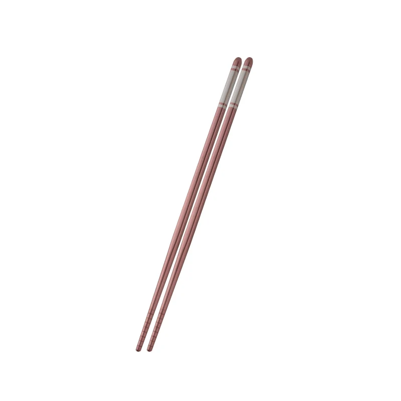 rose gold 5 пар Многоразовые корейские палочки для еды из нержавеющей стали лазерная гравировка узоры пищевые палочки портативные многоразовые палочки для еды суши Хаши - Цвет: rose gold