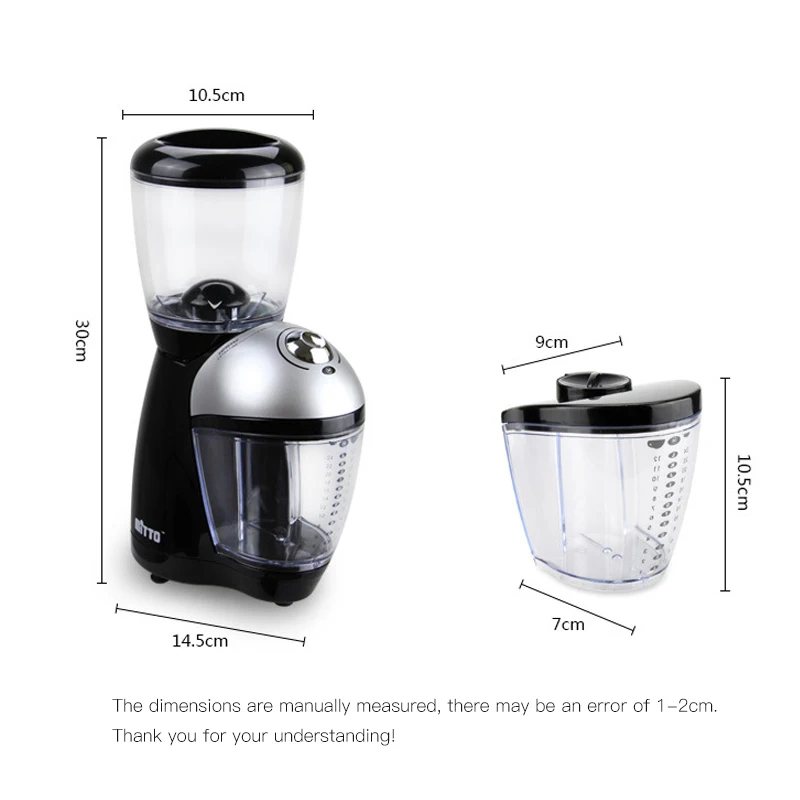 

SOONICK Electric Coffee Grinder Stainless Steel 220V EU Coffee Bean Grinding Mill Machine Professional Home Kitchen Tools