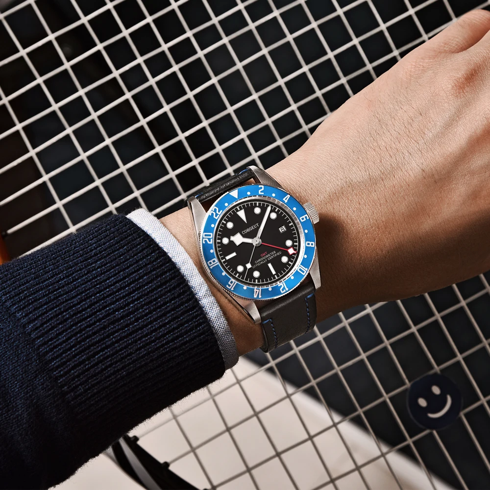 Роскошные Мужские автоматические механические часы с кожаным ремешком 41 мм |