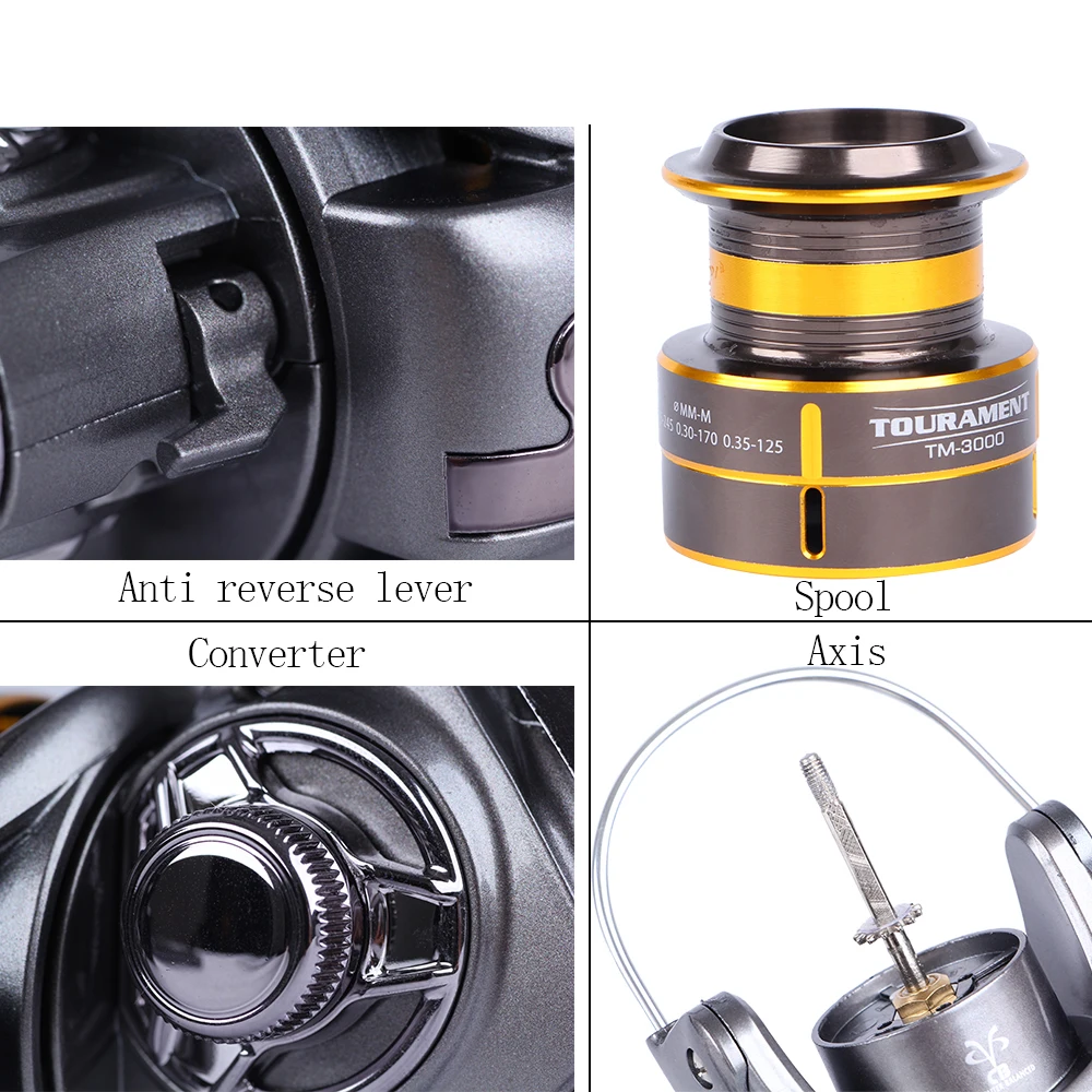 WPE TM Spinning Fishing Reel 10+1 Ball Bearings with Max Drag Power 8 KG 5.1:1 3000 4000 5000 6000 Carp | Спорт и развлечения