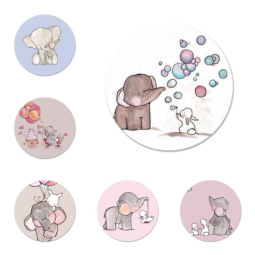 Симпатичный значок в виде слона и зайчика для украшения одежды рюкзака | Дом сад