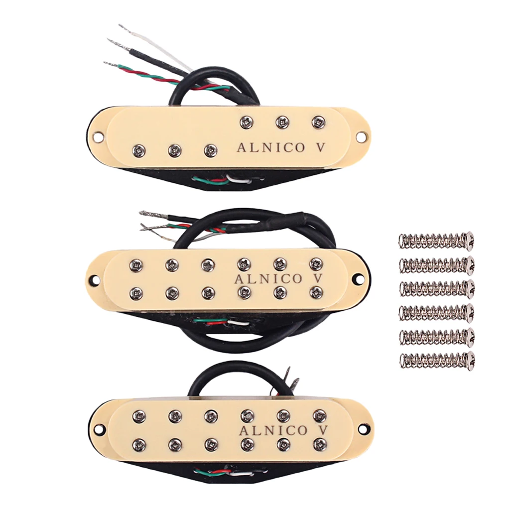 1 Set Electric Guitar Neck+Middle+Bridge Dual Coils Pickups Cream Plastic Cover DIY