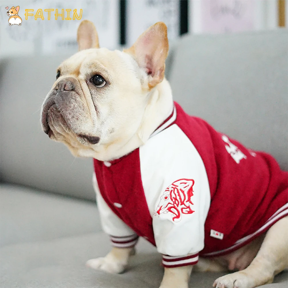 

FATHIN Dog Clothes Dog Sweater Fleece Dog Shirt French Bulldog Chihuahua Pet Clothes Ropa Perro XS-XXXL