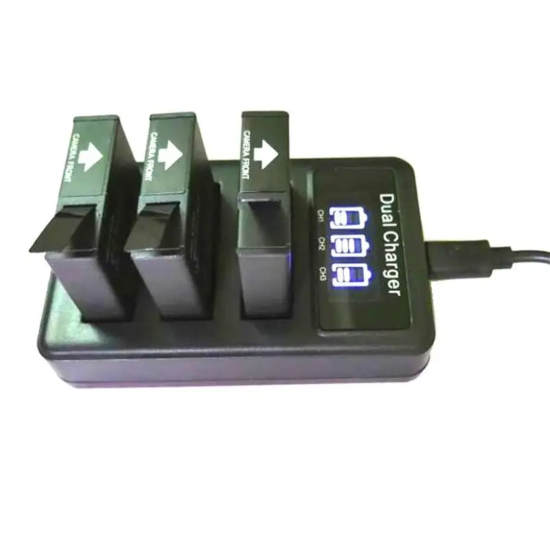 Зарядное устройство для экшн-камеры SJCAM, зарядное устройство с 3 USB-портами и ЖК-дисплеем для моделей Sj6 Legend/Sj7 Star/Sj8 Pro Plus Зарядное устройство для экшн-камеры SJCAM, зарядное устройство с 3 USB-портами и ЖК-дисплеем для моделей Sj6 Legend/Sj7 Star/Sj8 Pro Plus