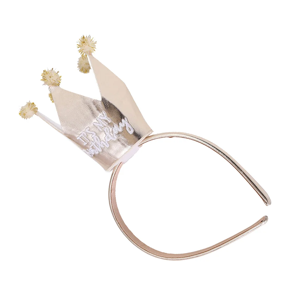 Birthday Crown Headband Girl Birthday Crown Hair Band Girls Toddler Kids Crown Hairband