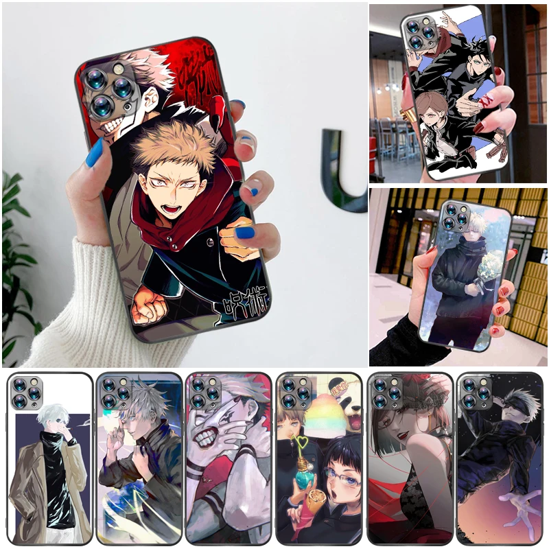

Jujutsu Kaisen Fushiguro Megumi Satoru Gojo Sukuna Yuji Itadori Phone Case For iPhone XS MAX X XR Funda Coque Soft TPU Carcasa