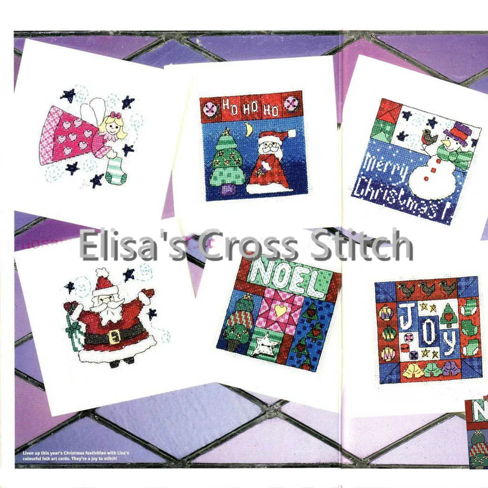 

CD102 14ct Cross Stitch Kit Card Package Greeting Card Needlework Counted Cross-Stitching Kits Christmas Gift COUNTRY STYLE