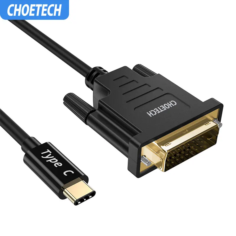 CHOETECH usb c к dvi кабель type адаптер Thunderbolt совместимый для MacBook Pro 2016 2017 samsung S8 Note8 huawei P20| |