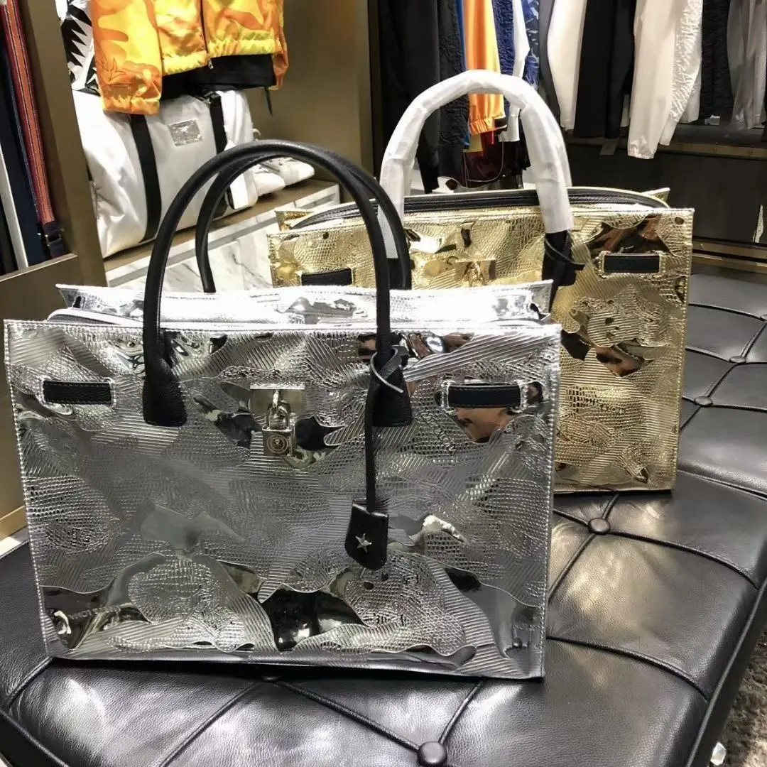 

Mark Lona Golf Bag Ultra Light Gold Plated Pu Handbag Tuhao Gold /Silver Coated Embossing