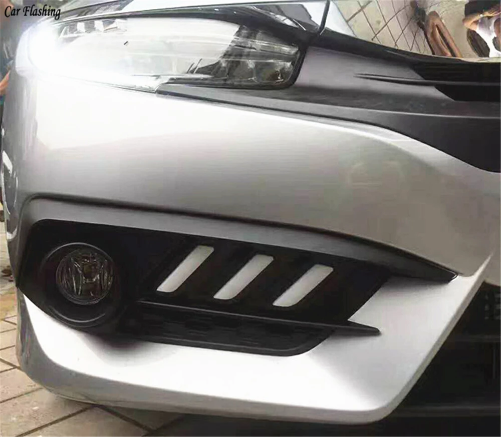 Автомобильная проблесковая 2 шт. DRL светодиодные лампы для дневных ходовых огней