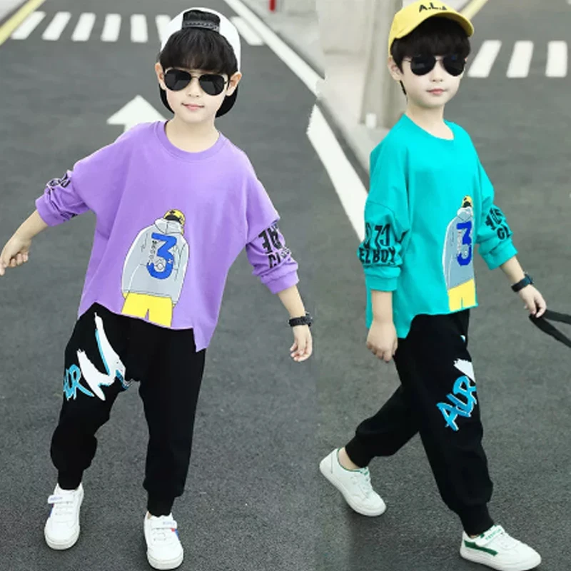 

Children's sports suit boys' sweater set kids clothes spring autumn clothes set Kids sport clothes set children's clothing suit