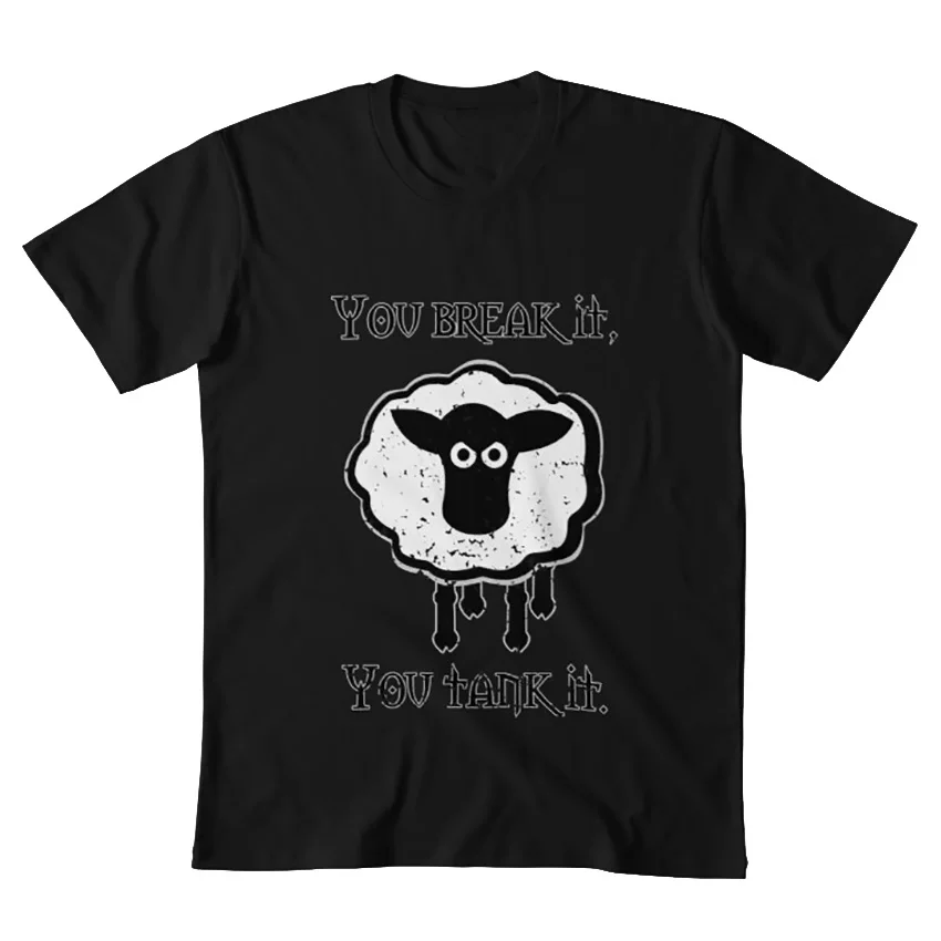 You Tank It sheep (distressed) Футболка wow mage noob newb контроль толпы|Мужские футболки| |