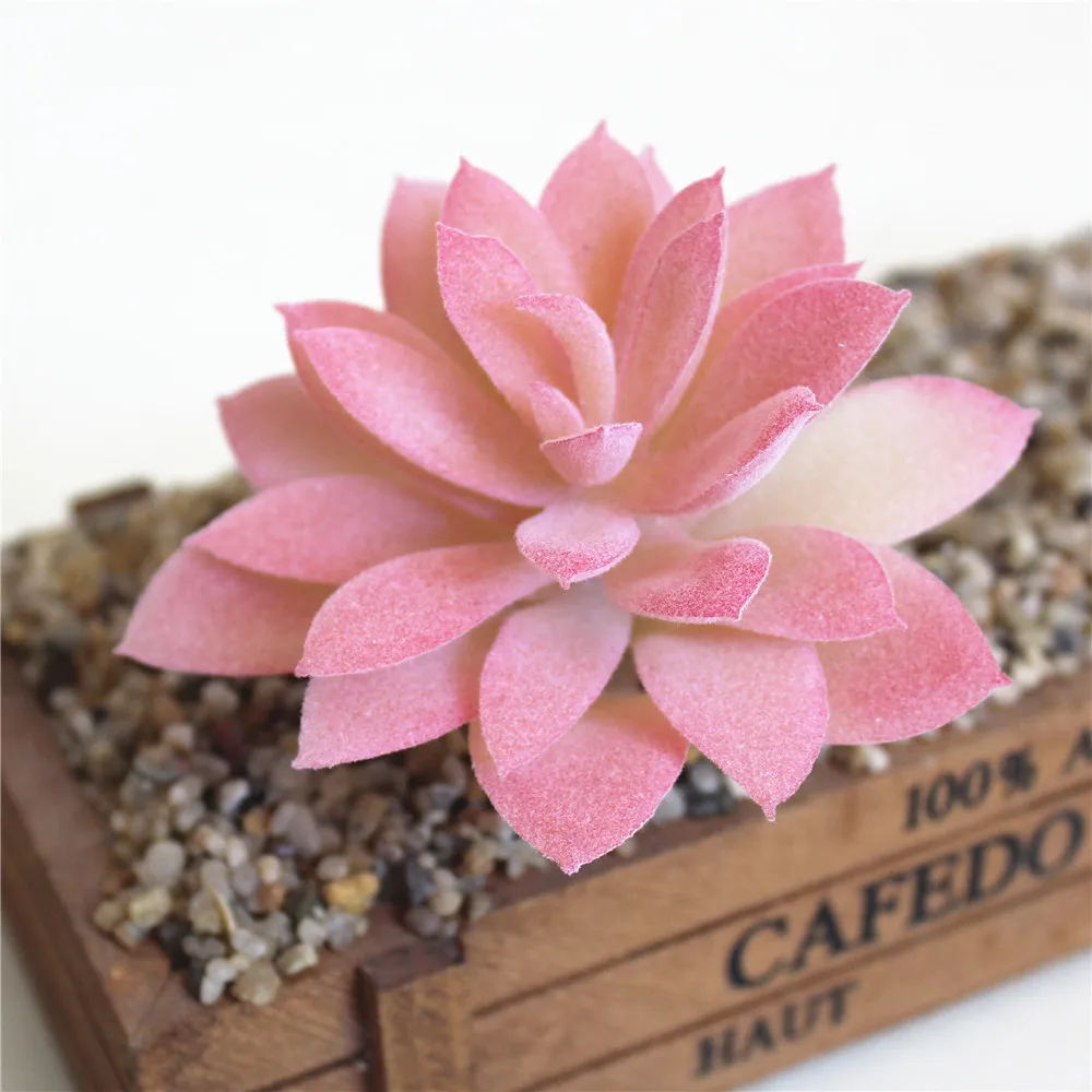 Высота = 9 см диаметр 8 искусственные растения суккуленты зеленые фиолетовые