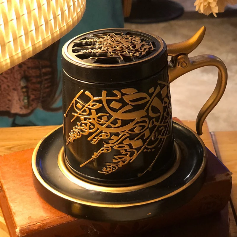 

For Indian Incense Cones Arabic Incense Burner Ceramic Middle East Mugs Style Incense Holder Aromatherapy Furnace Home Decor