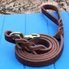 German Shepherd Leather Rope Golden Head Layer with Bovine Pila Large Dog Leash Outdoor Traction Belt Dog Leather Rope Leathers 4