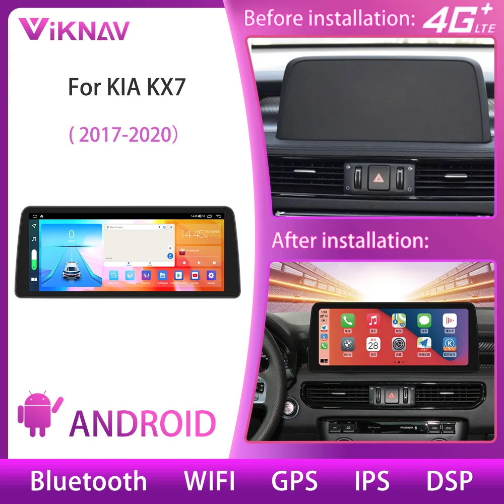 

Для KIA KX7 2017-2020 Android 10,0 автомобильная система android 12,3 HD IPS экран Восьмиядерный 6 ГБ 128 ГБ carplay стерео головное устройство