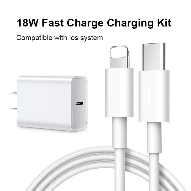 

PD Fast Charging 18W USB-C Type-C to Lightning Cable Charger Adapter For iPhone 11 11Pro Max XS iPad Mini Pro Air