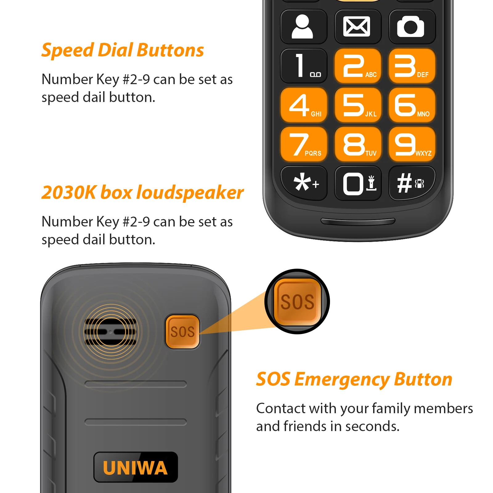 uniwa v909t 4g feature phone 2 8 double screen flip phones with russian keyboard for elder 0 3mp back camera cellphone 2250mah free global shipping