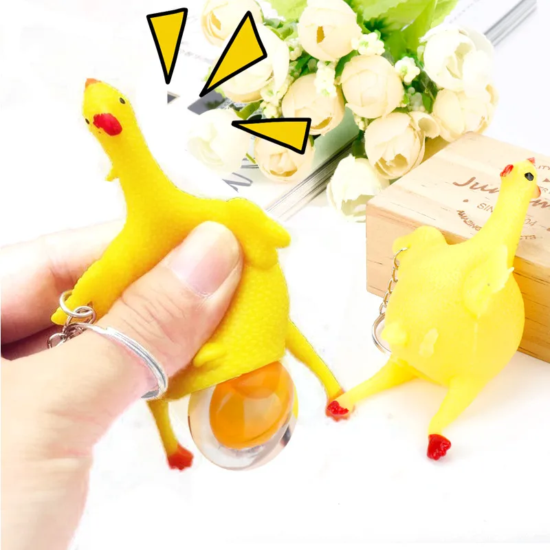Забавная безделушка искусственная игрушка куриное яйцо брелок рюкзак сумки для