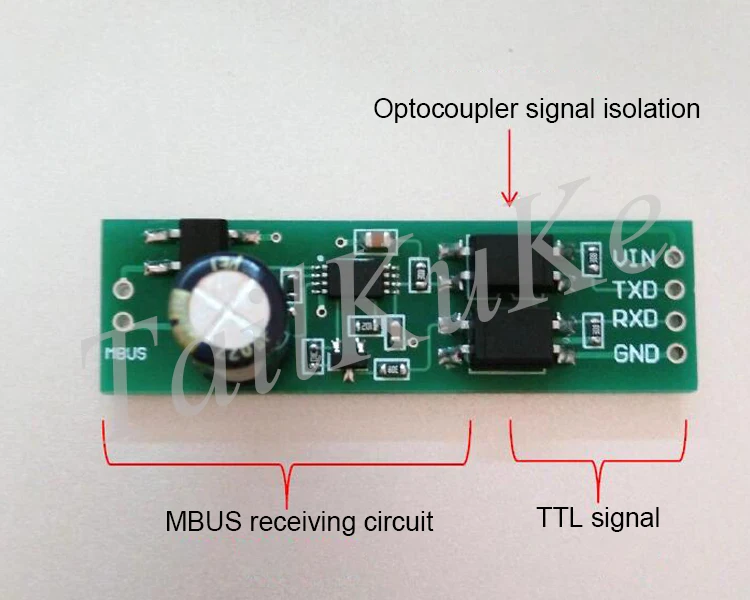 Ttl к MBUS, последовательный к MBUS Slave модуль, вместо TSS721A, изоляция сигнала