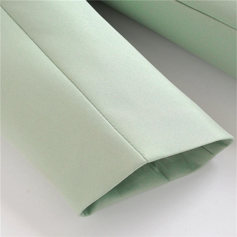 

Green Color Casual Blazer Women Big Pockets Long Sleeve Jacket Female Notched Collar Office Wear Blazer Ropa De Mujer