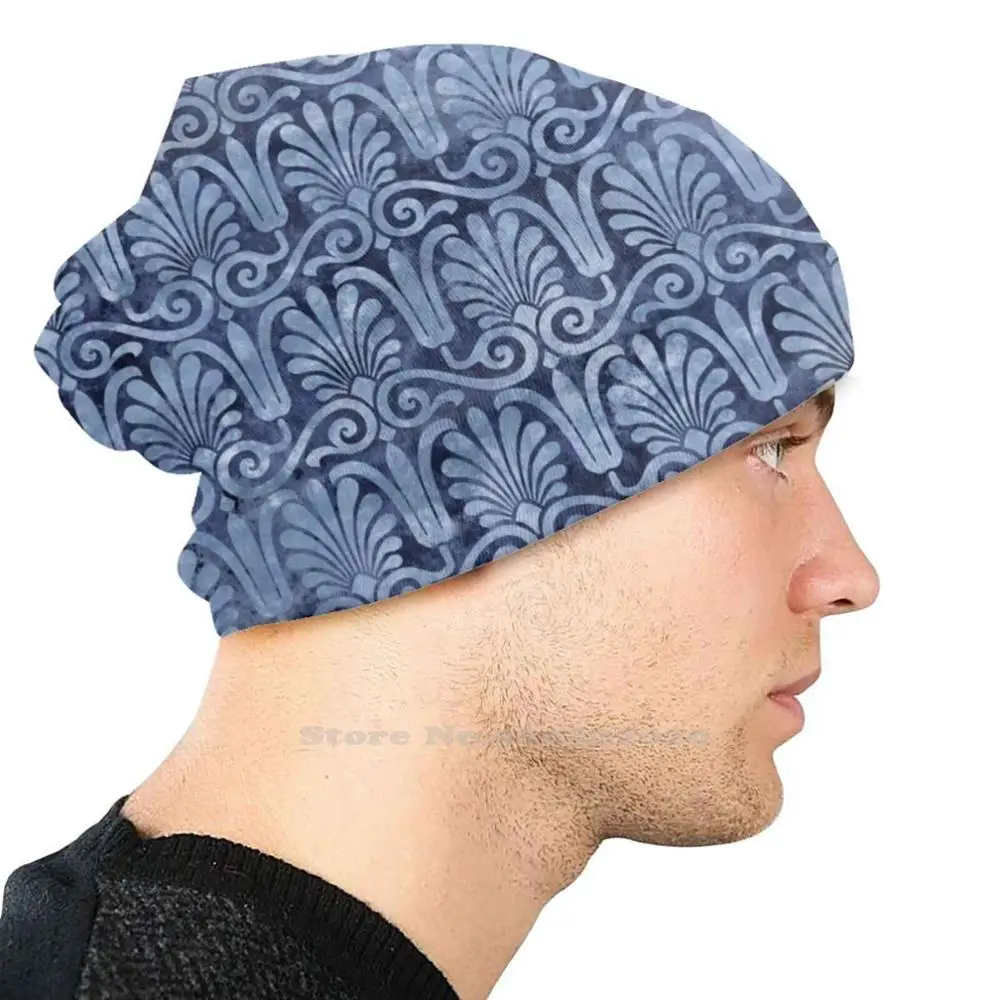 Греческая тема сирены ключ орнамент волны корабль узор Теплый стрейч