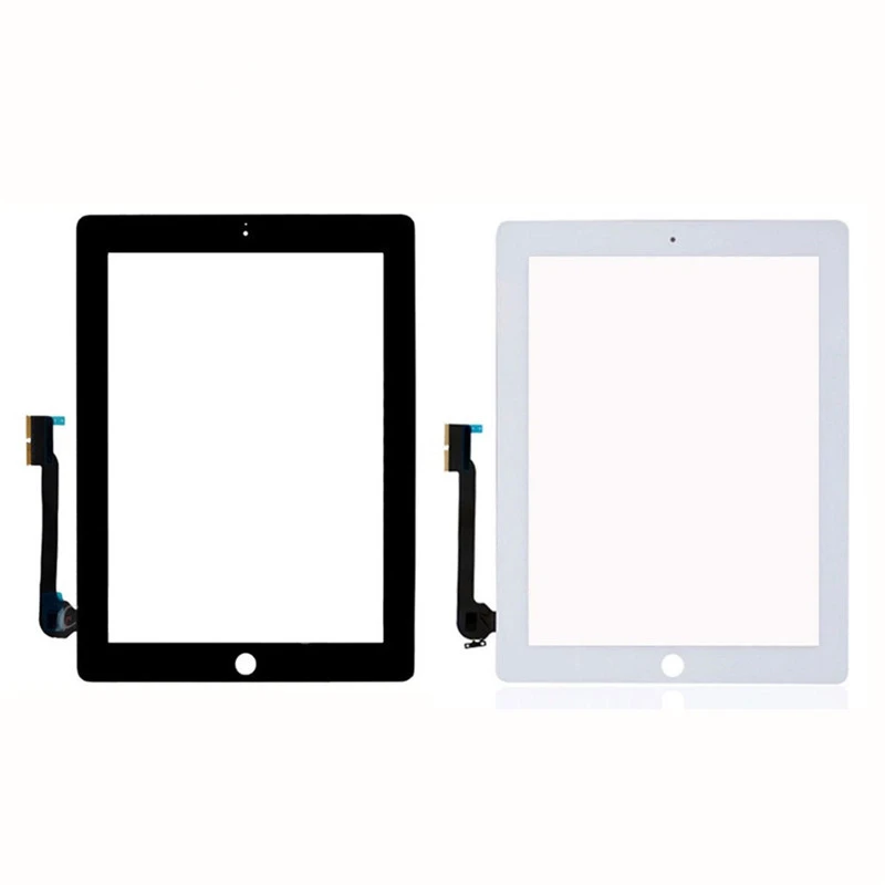 Для планшета iPad4 сенсорный экран дигитайзер передняя панель Замена + средняя