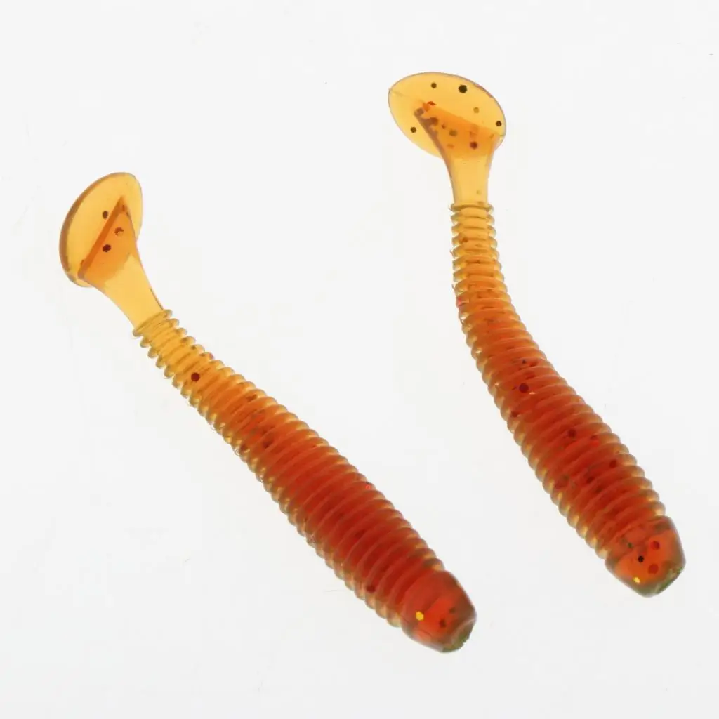 16PCS Worm Fishing Lures Fake Artificial Baits Soft Crank T-tail Fish Tackle for Beginners Anglers | Спорт и развлечения