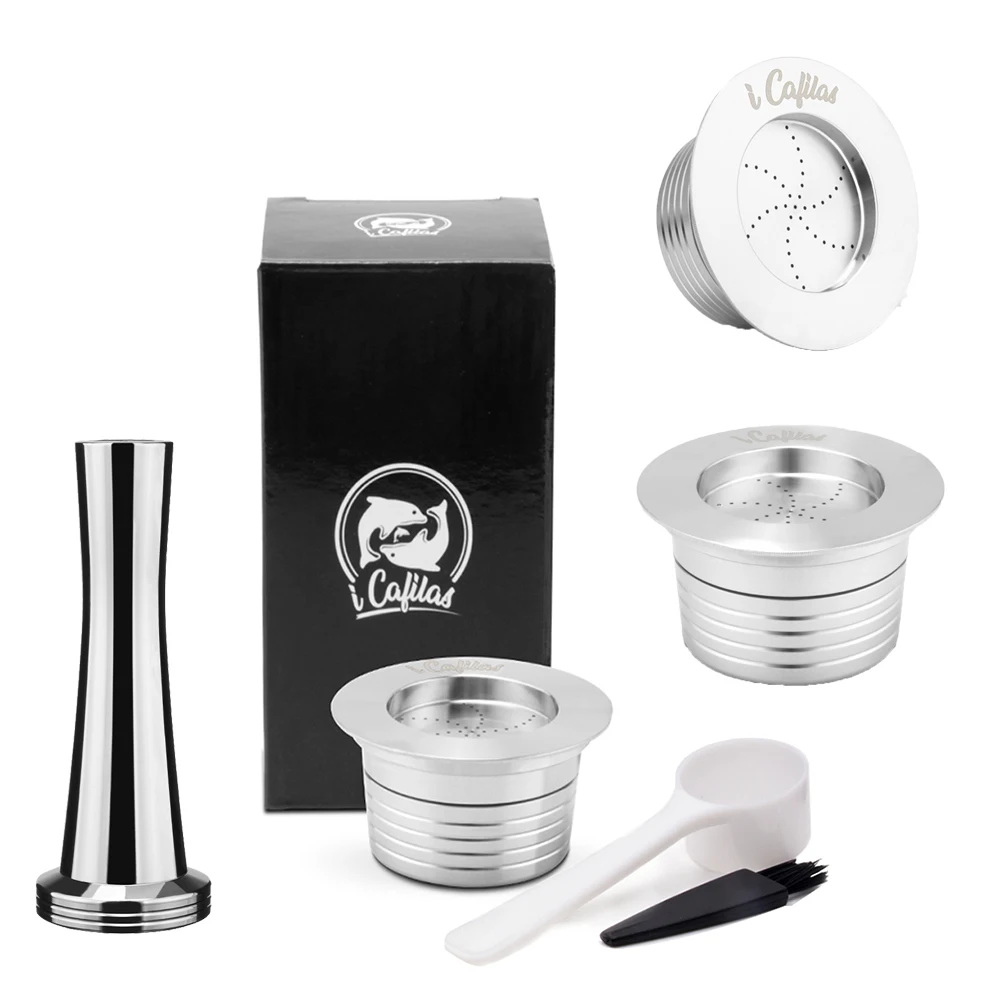 Многоразовая кофейная Капсульная чашка для Lavazza Blue LB951 CB-100 из нержавеющей стали многоразового использования - Цвет: 3Cup 1Tamper
