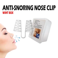 3pcs healthy sleep aid and anti snoring device mini transparent anti snoring device with nose clip to prevent apnea with box