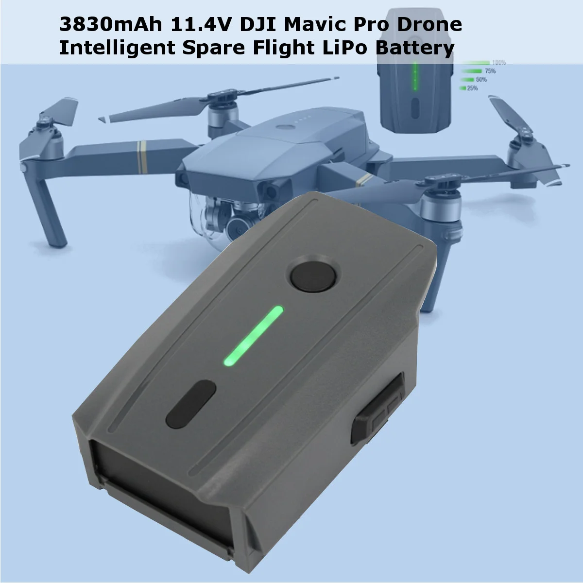 

Аккумулятор для квадрокоптера DJI Mavic Pro, 3830 мАч, 11,4 в