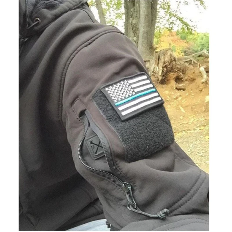 Высокая Класс вышитые нить Американский вышитый флаг нашивка Отечественной США