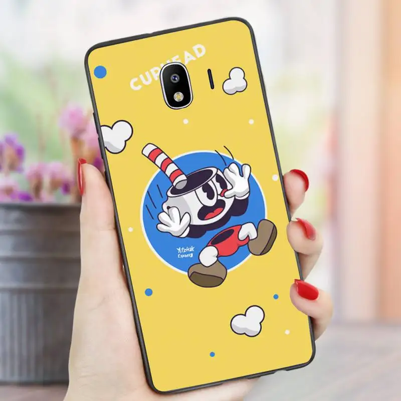 

Cuphead game Phone Case For samsung Galaxy J5 2016 prime J6 J7 J8 note 5 7 8 9 10 20 lite plus pro Black Soft nax fundas cover