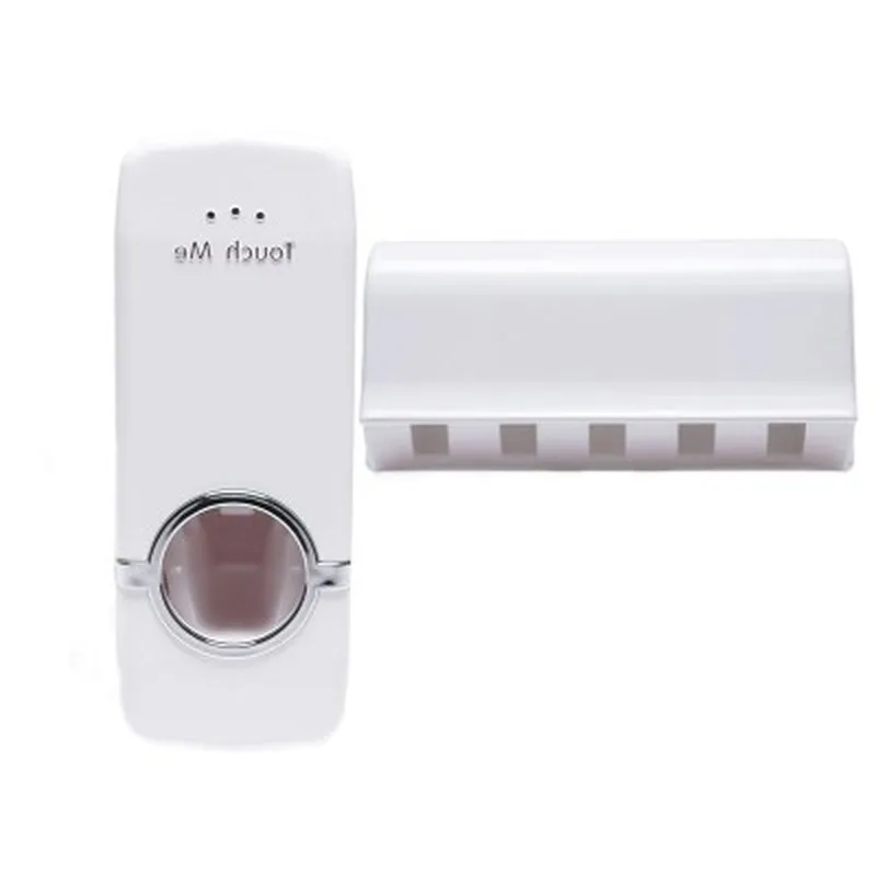 

Automatic Toothpaste Dispenser Holder Bathroom Accessories Set Wall Mount Rack Toothbrush Holder Tool Bathroom Organizer