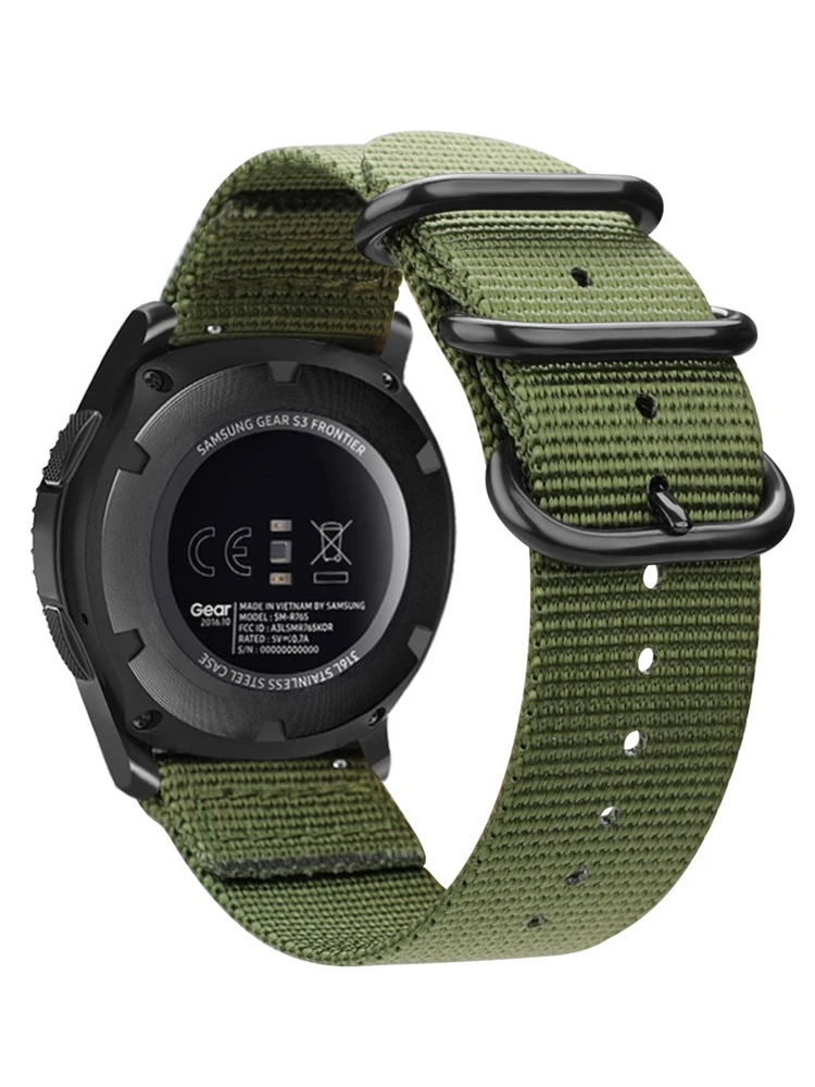 Красочный тканый нейлон для samsung gear s3 s2 frontier galaxy watch 46 мм Amazfit Bip nato ремешок активные