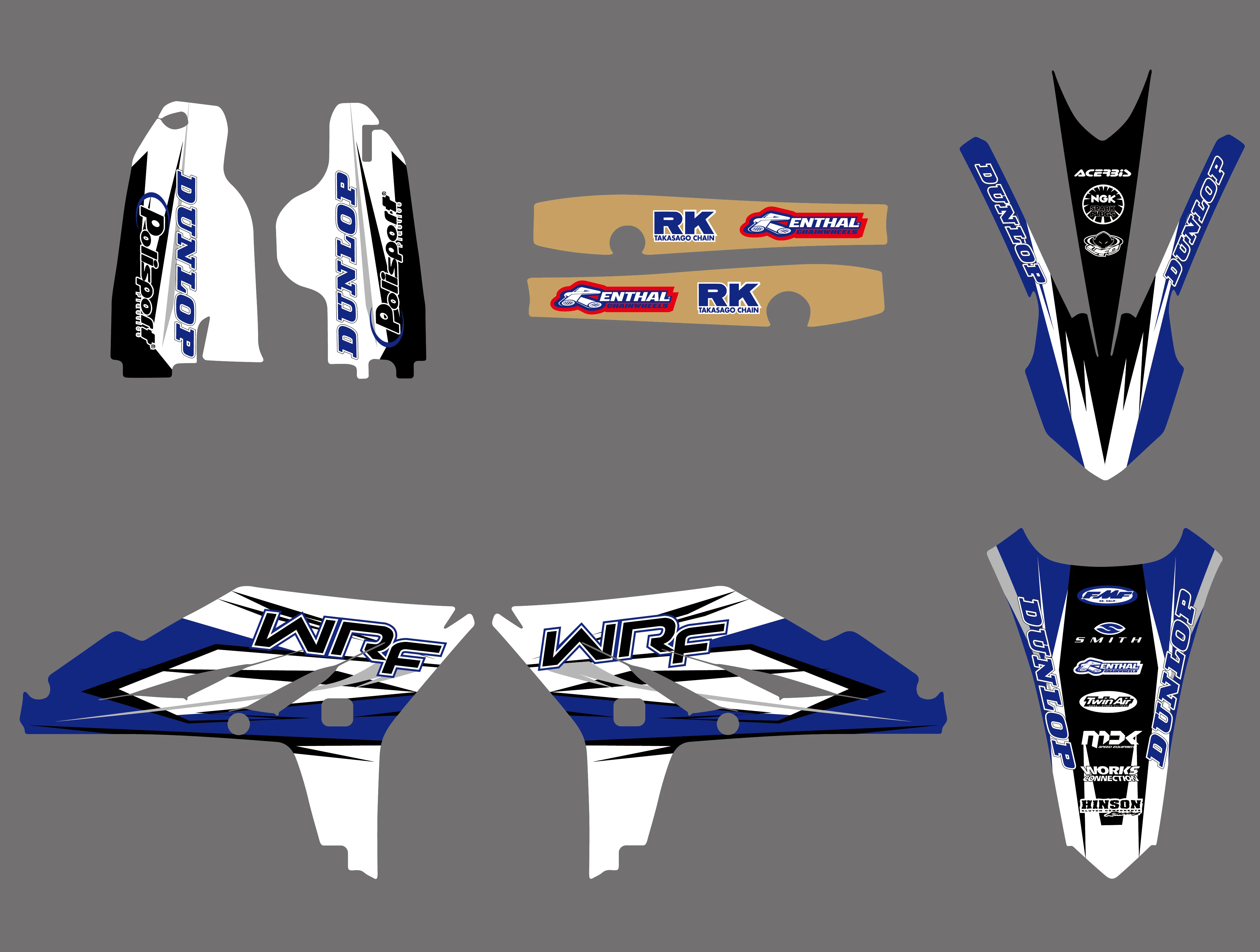 Наклейки NICECNC с изображением мотоциклетной команды для Yamaha WR450F WRF450 WR 450F WRF 450 2012 2013