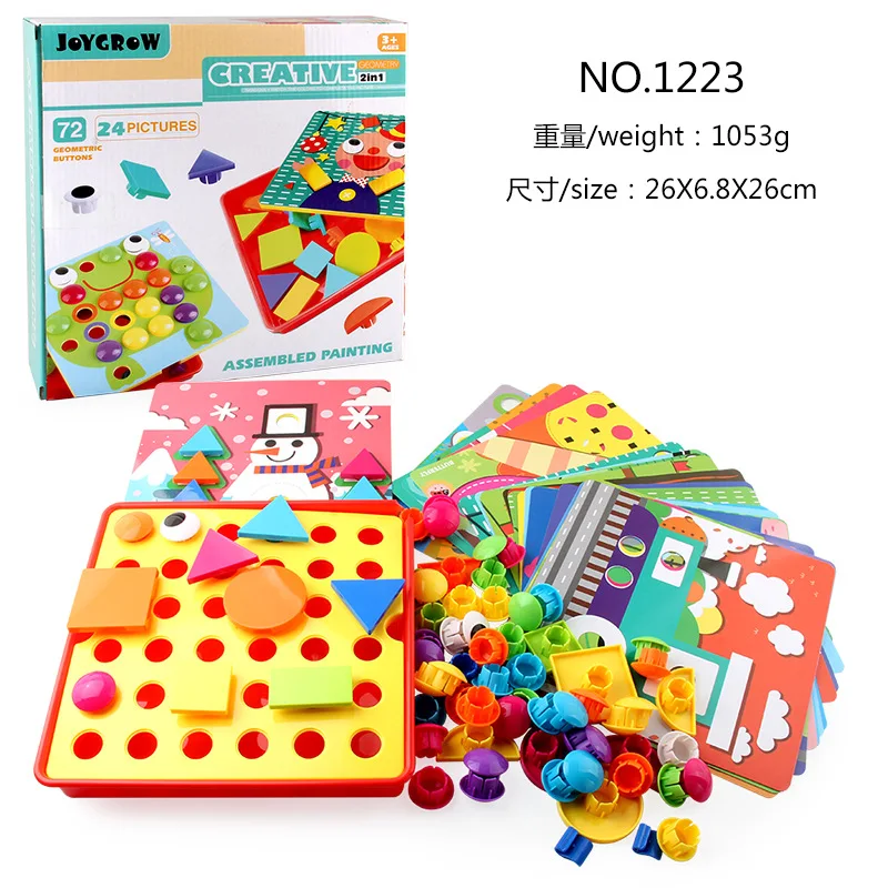 

Geometric Shapes Puzzle Sorting Math Bricks Preschool Learning Educational Game Baby Toddler Children Toys