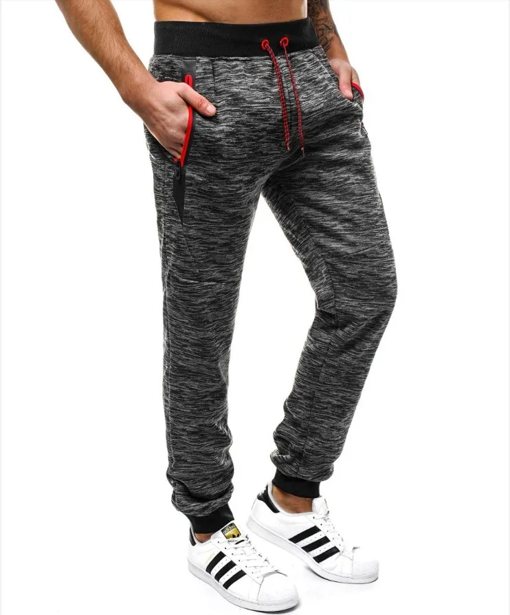 Брюки мужские джоггеры спортивные штаны свободного покроя на молнии с карманами