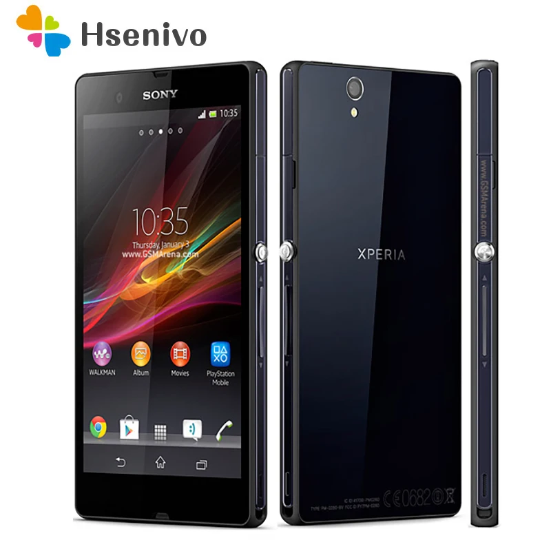 sony xperia z c6602 c6603 refurbished original unlocked cellphone 3g 4g phone 5 0 quad core 16gb 2gb ram 1080p lte nfc smatphone free global shipping