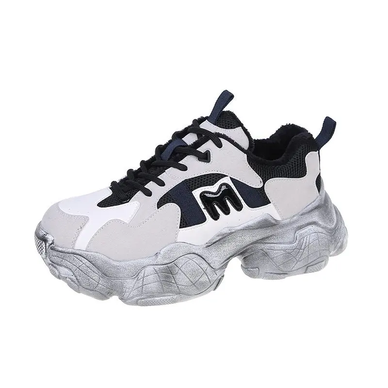 

Winter Sneakers Women Casual Shoes Fashion Keep Warm Plush Ladies Trainers Thick Bottom Platform Shoes Woman Chunky Sneakers