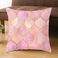 new pink pillow pillowcase easy to clean bedside pillowcase home living room bedroom sofa pillow 4545cm