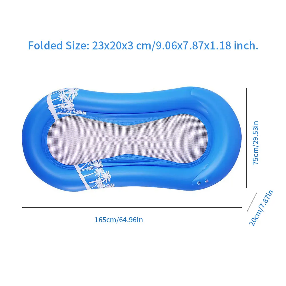 

Hot Sale Summer Water Hammock Swimming Pool Beach Water Hammock PVC Air Mattress Lounger Floating Inflatable Water Floating Row