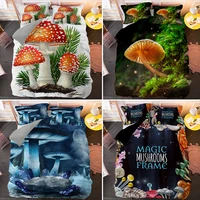 magic mushrooms bedding set queen king size duvet cover with pillowcase 23 pieces bedclothes customize