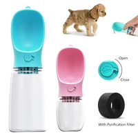 portable dog water bottle with filter outdoor pet cat drinking bottles leakage proof puppy large dogs travel bowls pet supplies