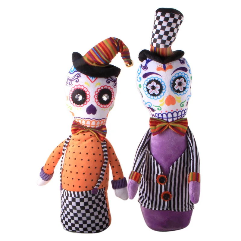 

Halloween Skull Sitting Doll Decoration Dance Bar Party Trick Horror Dress up Props Ornament