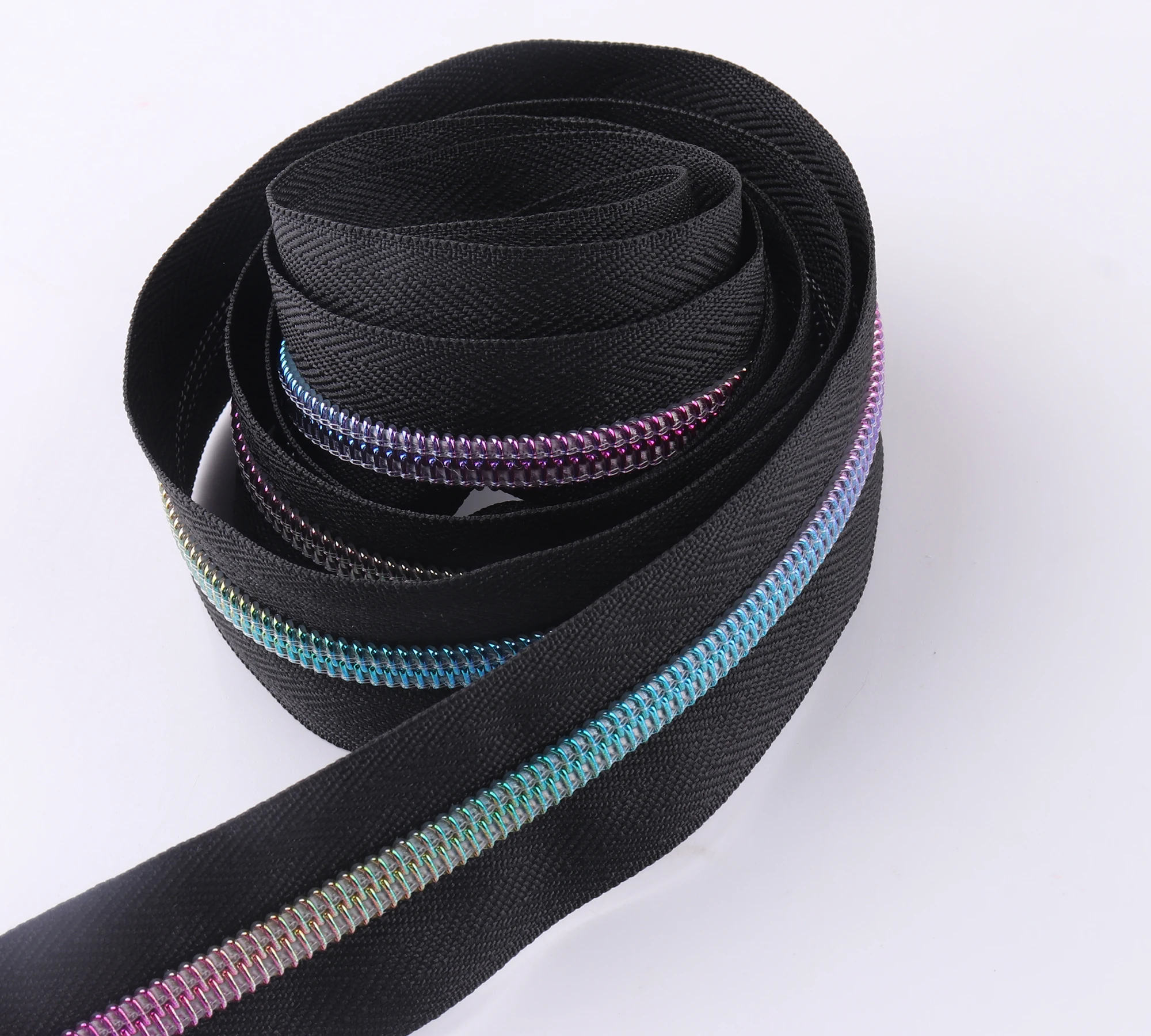

5meters No 5# Rainbow Zipper Tape Nylon Leather Zipper Tape Zip Coil for clothes DIY Universal Zipper Replacement for Sewing
