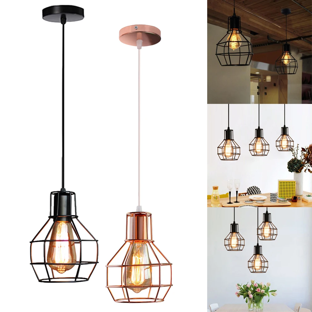

Vintage Industrial Pendant Lights Chandelier Pendant Lamp Shade Suspended Hanging Light Fixture for Bedroom Living Room Hallway