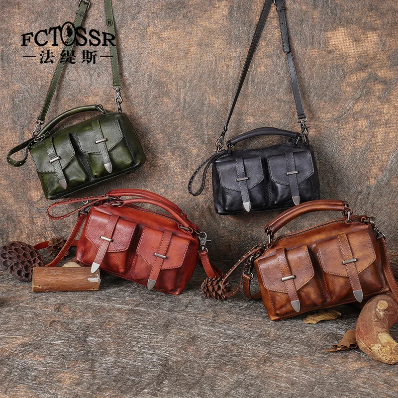 2019 FCTOSSR женская сумка с ручками сверху из натуральной кожи наплечная мессенджер
